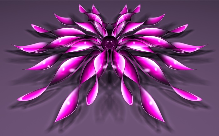Fleur pourpre 3D Fonds d'écran, image