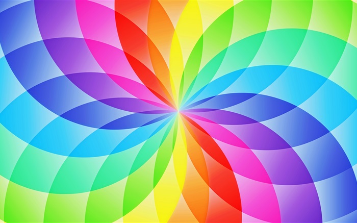 Secteur de cercle abstrait, fleur colorée Fonds d'écran, image