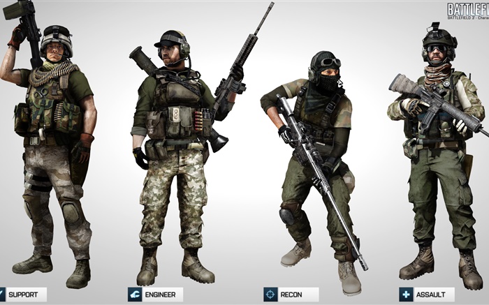 Battlefield 3, quatre soliders Fonds d'écran, image