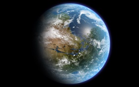 Belle planète bleue, la Terre HD Fonds d'écran