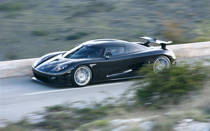 Noir supercar Koenigsegg vitesse Fonds d'écran, image