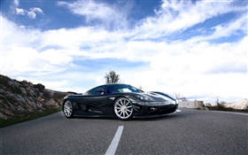 Noir supercar Koenigsegg HD Fonds d'écran