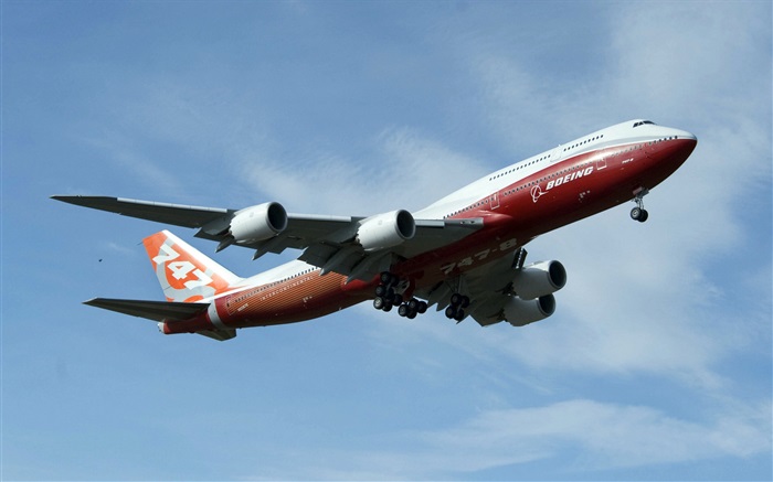 Boeing 747 vol d'avion dans le ciel Fonds d'écran, image