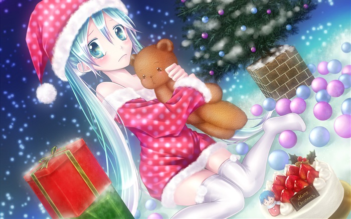 Noël anime girl Fonds d'écran, image