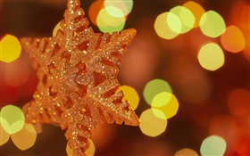 Flocons de neige de Noël, halo coloré fond HD Fonds d'écran