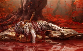 Far Cry 4, tigre mort HD Fonds d'écran