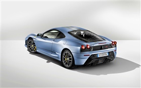 Vue arrière de voiture bleue de la lumière Ferrari HD Fonds d'écran