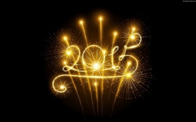Feux d'artifice d'or 2015 du Nouvel An