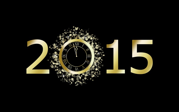 Happy New Year 2015, fond noir Fonds d'écran, image