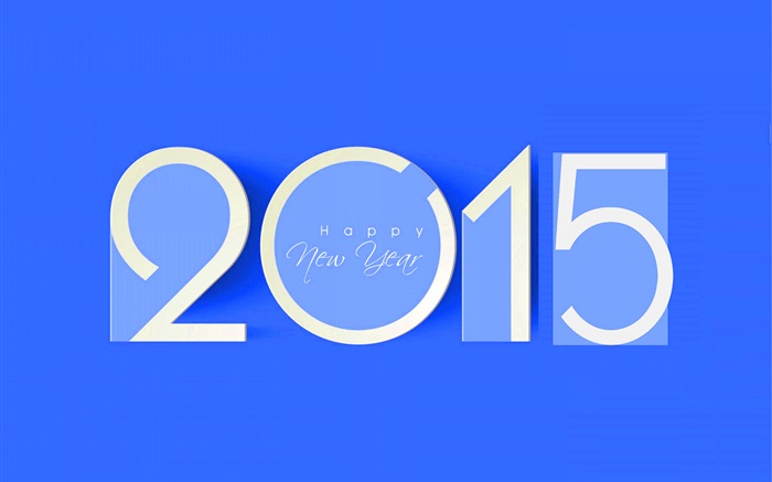 Happy New Year 2015, le style bleu Fonds d'écran, image