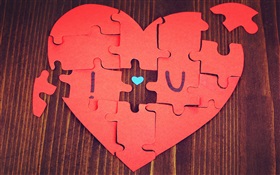 Amour de Jigsaw en forme de cœur