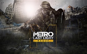 Metro 2033 Redux, la pluie, soldat HD Fonds d'écran