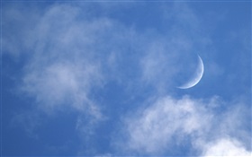 Lune, nuit, nuages HD Fonds d'écran
