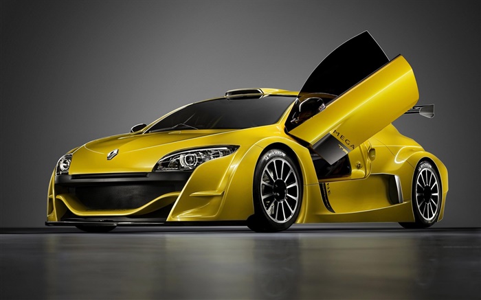 Renault voiture sport jaune Fonds d'écran, image
