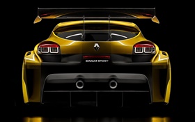 Renault Sport jaune vue arrière de voiture