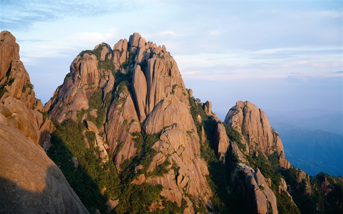 roches montagnes, ciel bleu, la Chine Fonds d'écran, image
