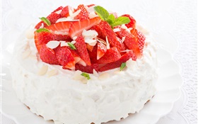 Petit dessert gâteau aux fraises