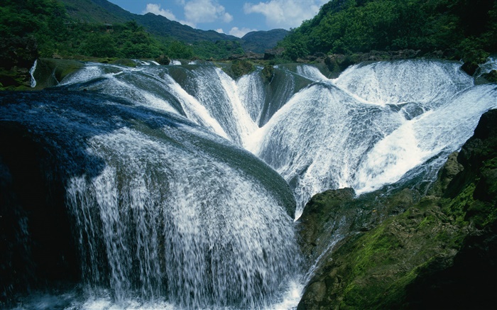 Des cascades spectaculaires, des paysages de la Chine Fonds d'écran, image