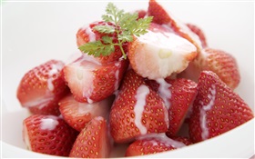 Strawberry dessert HD Fonds d'écran