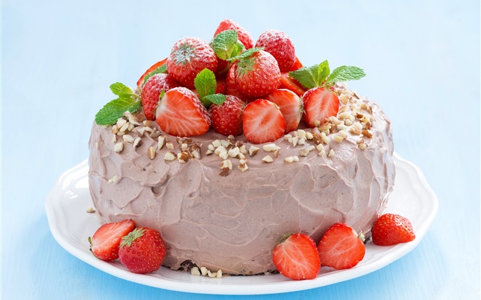 Taro gâteau aux fraises Fonds d'écran, image