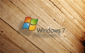 Windows 7, planche de bois HD Fonds d'écran