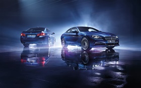 2015 BMW Alpina deux voitures bleues HD Fonds d'écran