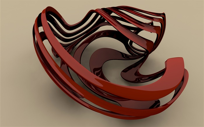 Courbe marron 3D Fonds d'écran, image