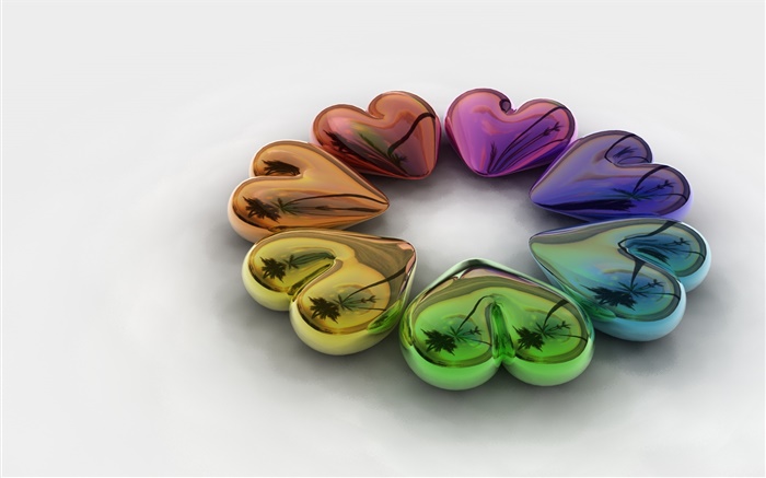 Coeurs d'amour 3D Fonds d'écran, image