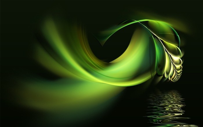 Conception abstraite, les feuilles vertes, de l'eau Fonds d'écran, image