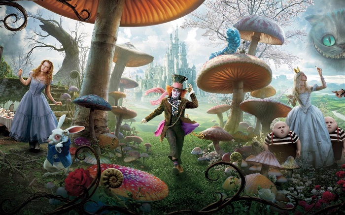 Alice in Wonderland, film grand écran Fonds d'écran, image