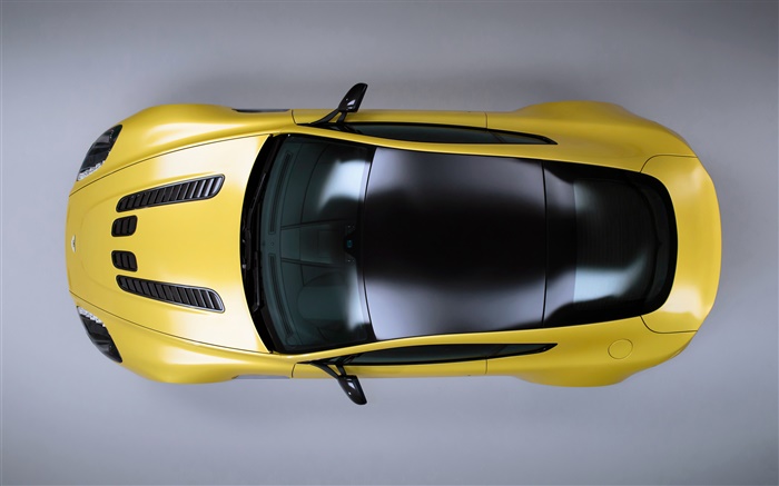 Jaune vue Aston Martin V12 Vantage de top supercar Fonds d'écran, image
