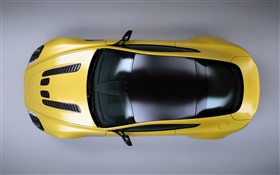 Jaune vue Aston Martin V12 Vantage de top supercar