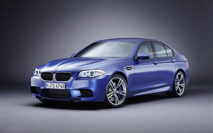 BMW M5 voiture bleue Fonds d'écran, image