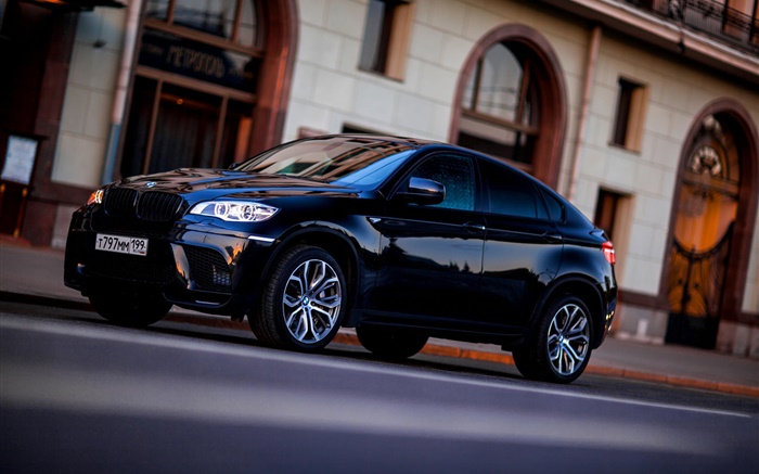 BMW X6 voiture noire Fonds d'écran, image