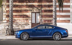 Bentley Continental GT voiture bleue HD Fonds d'écran