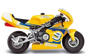 Blata Minibike moto jaune HD Fonds d'écran