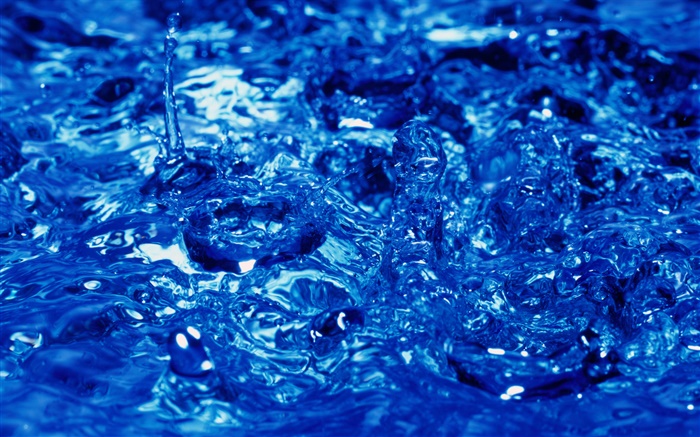 L'eau bleue close-up, éclaboussure Fonds d'écran, image