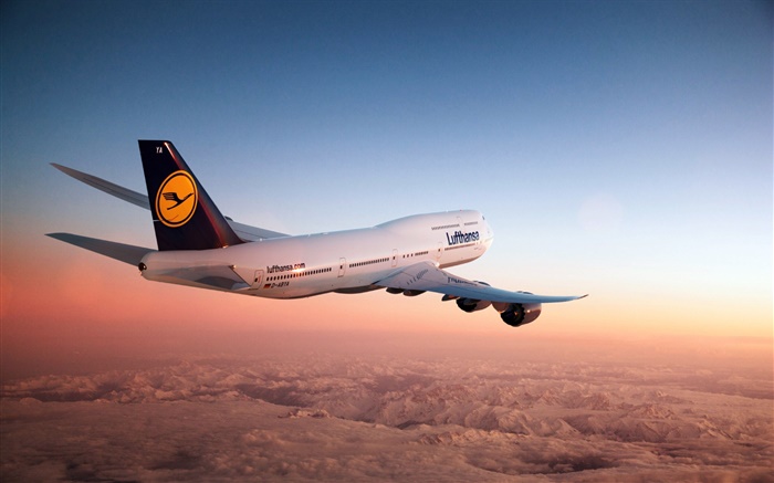 Boeing 747, ciel, crépuscule Fonds d'écran, image