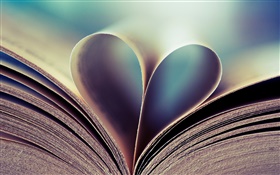 Livre, page, coeurs d'amour