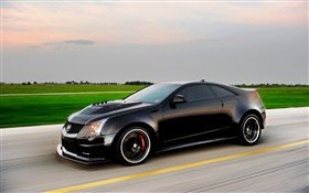 Cadillac CTS-V vitesse de la voiture noire HD Fonds d'écran