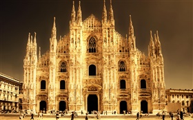 Cathédrale, Milan, Italie, bâtiments HD Fonds d'écran