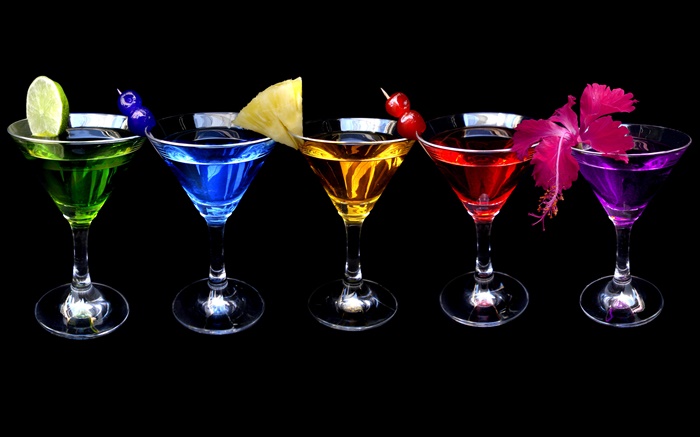 Différentes couleurs cocktail Fonds d'écran, image