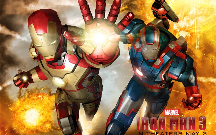 Iron Man 3, deux héros Fonds d'écran, image