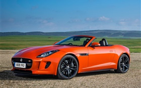 Jaguar F-Type V8 S Orange supercar HD Fonds d'écran