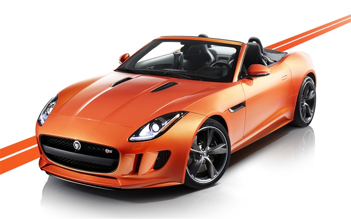 Jaguar F-Type de voiture d'orange Fonds d'écran, image