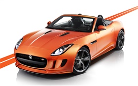 Jaguar F-Type de voiture d'orange HD Fonds d'écran