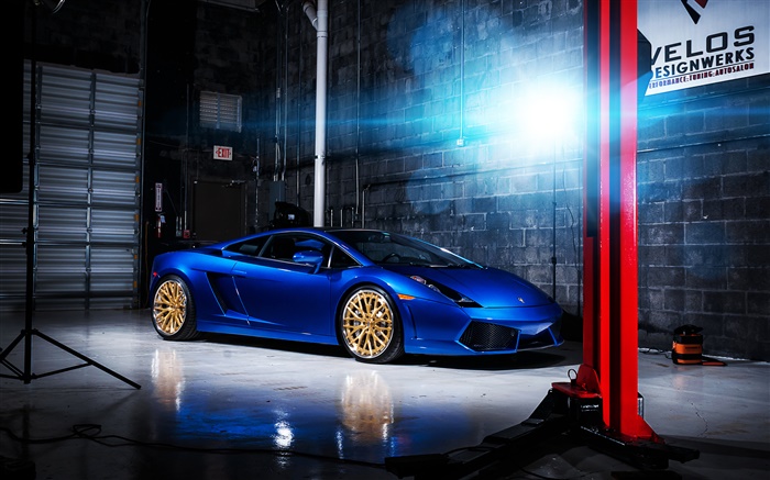 Lamborghini Gallardo couleur bleue supercar Fonds d'écran, image