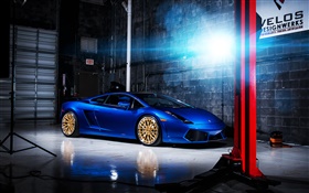 Lamborghini Gallardo couleur bleue supercar HD Fonds d'écran