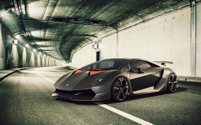 Lamborghini supercar noir Fonds d'écran, image