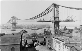 Manhattan Bridge, 1909, États-Unis HD Fonds d'écran